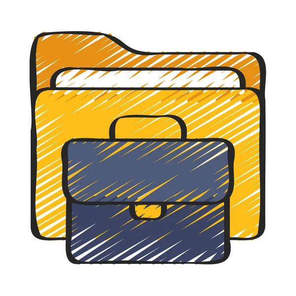 Icône Dossier Business Illustration Vectorielle — Image vectorielle