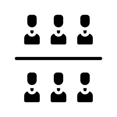 Çoklu İnsanlar web simgesi vektör illüstrasyonu