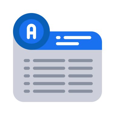 Bir Metin Kutusu Simgesi Basit Vektör İllüstrasyonu