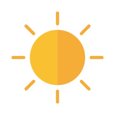 Parlaklık Güneşi simgesi, vektör illüstrasyonu basit tasarım