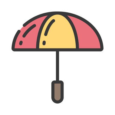 şemsiye ağ simgesi vektör illüstrasyonu