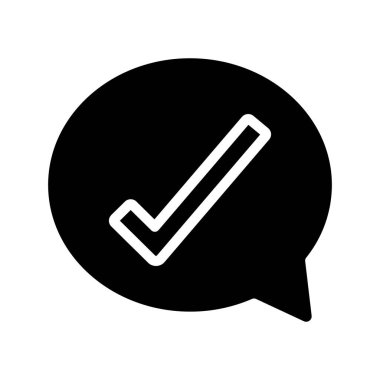 Tik İleti Web simgesi vektör illüstrasyonu