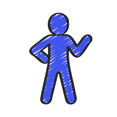 Kişinin Web simgesi vektör illüstrasyonu gösteriliyor