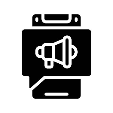 SMS Pazarlama web simgesi vektör illüstrasyonu