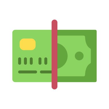 Kredi kartı web simgesi vektör illüstrasyonu