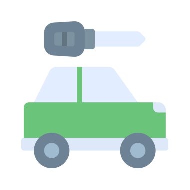 Kiralık Araba ikonu vektör illüstrasyonu 