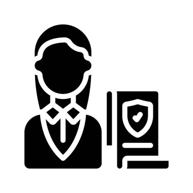 Sigorta Broker web simgesi vektör illüstrasyonu