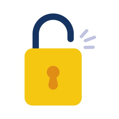 Asma kilit ikon vektör illüstrasyon tasarımı