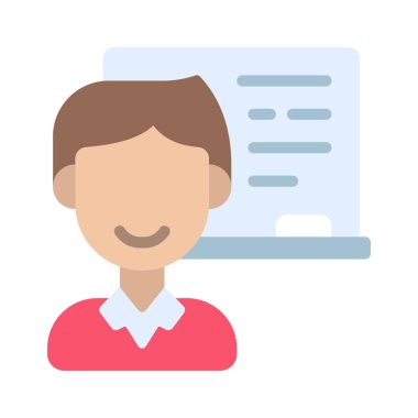 Öğretmen Simgesi Basit Vektör İllüstrasyonu