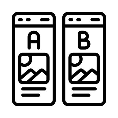 AB Test Ağ simgesi vektör illüstrasyonu