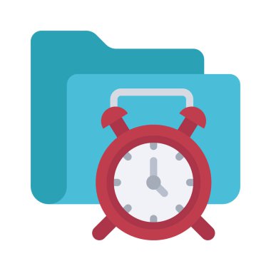 Alarm Saat Dizini simgesi, vektör illüstrasyonu 