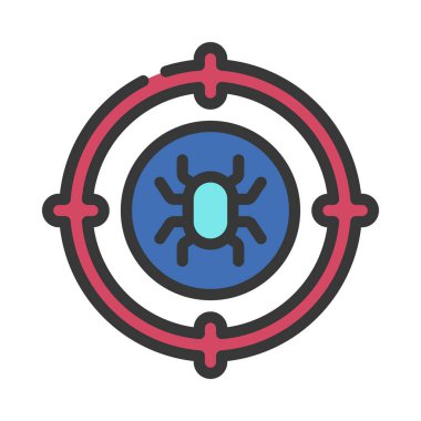 Hata Hedefleme Web simgesi vektör çizimi