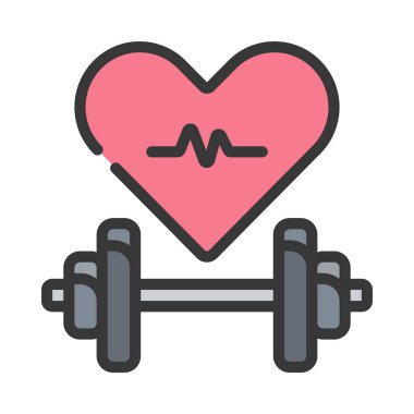 fitness web simgesi vektör çizimi