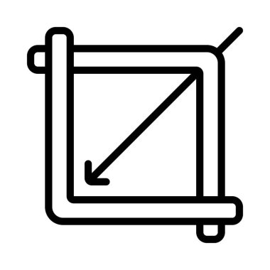 Kırpma Küçültme Simgesi Basit Vektör İllüstrasyonu