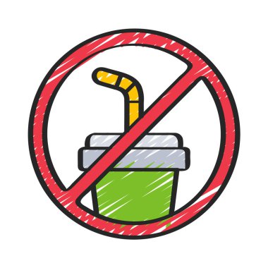 Çöp Simgesi Yok Basit Vektör İllüstrasyonu