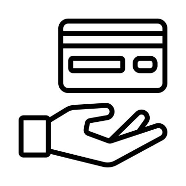 Kredi kartı web simgesi vektör illüstrasyonu