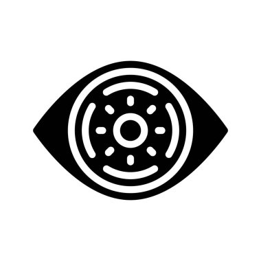 Göz simgesi, vektör illüstrasyonu basit tasarım