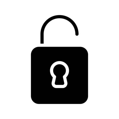 Kilitlenmemiş Web simgesi vektör illüstrasyonu