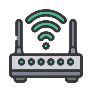 Internet yönlendirici vektör simgesi 