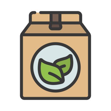 Vegan Ürünleri Simge Basit Vektör İllüstrasyonu