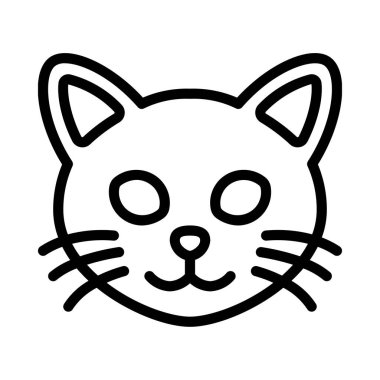 hayvan kedi simgesi vektör illüstrasyonu 