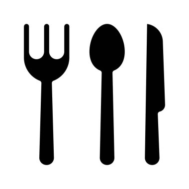 Çatal bıçak Simgesi Basit Vektör İllüstrasyonu
