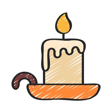 Mum Yakma ikonu. Basit resimleme