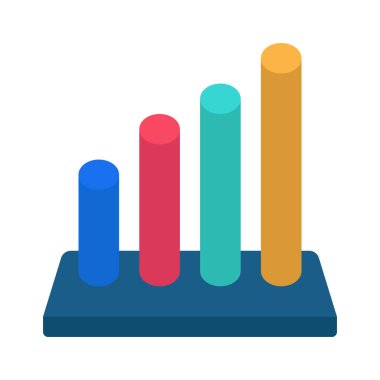 Grafiksel grafik diyagramı simgesi silueti