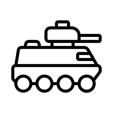Tank Zırhlı Araç simgesi, vektör çizimi