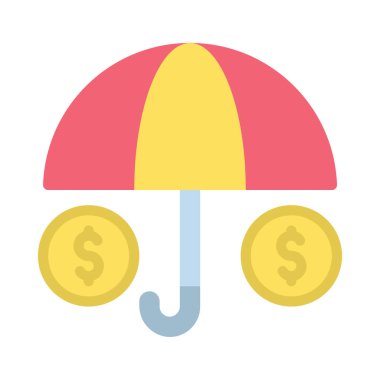 Korunan Para simgesi, vektör illüstrasyonu