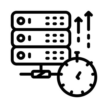 Hızlı Sunucu Web simgesi vektör illüstrasyonu