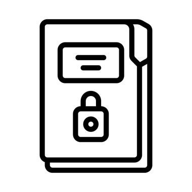 Çok Gizli Dosya simgesi, vektör illüstrasyonu