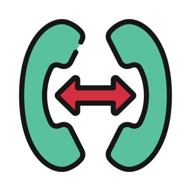 telefon çağrısı web simgesi vektör illüstrasyonu