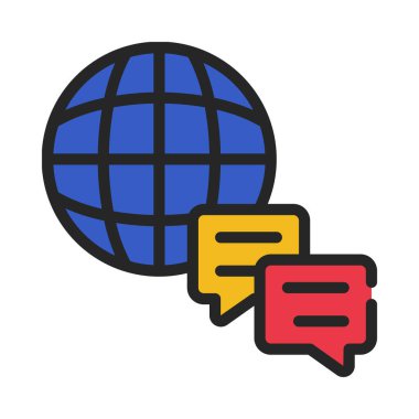 İnternet İletileri web simgesi vektör illüstrasyonu