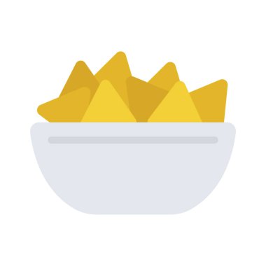 Nacho Bowl web simgesi vektör illüstrasyonu