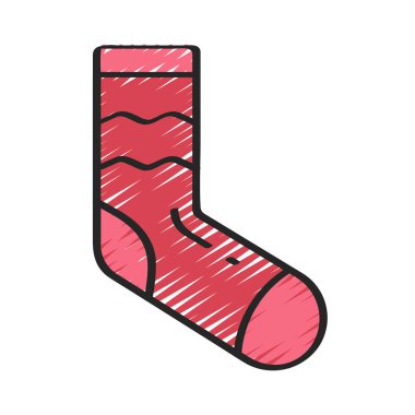 Sock Simgesi Basit Vektör İllüstrasyonu