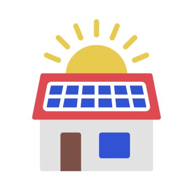 Güneş paneli web simgesi vektör çizimi