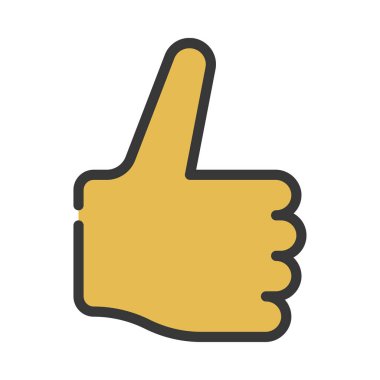 Baş Parmak Arka Simge, vektör illüstrasyonuName 