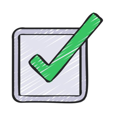 Tik Kutusu Web simgesi vektör illüstrasyonu