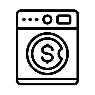 Temizleme Para simgesi, vektör illüstrasyonu