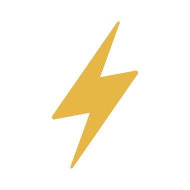 Elektrik Bolt simgesi vektör çizimi tasarımı