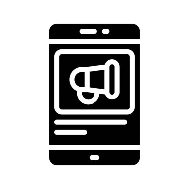 mobil ad simgesi, vektör illüstrasyonu basit tasarım