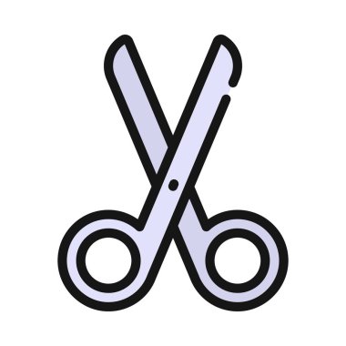 Web simgesini kes düz tasarım, vektör illüstrasyonu 