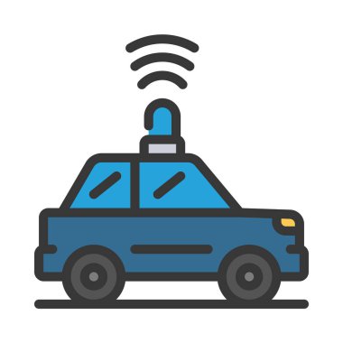 araba simgesi, vektör illüstrasyonu basit tasarım 