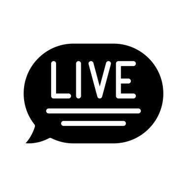 Canlı Sohbet simgesi konsept vektör çizimi