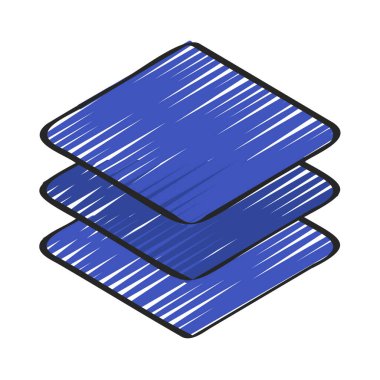 Katmanlar Simgesi Basit Vektör İllüstrasyonu