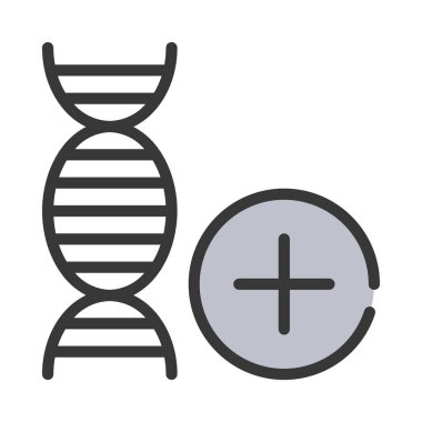 DNA Simgesi Basit Vektör İllüstrasyonu Oluştur