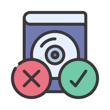 Yazılım Test simgesi, vektör illüstrasyonu basit tasarım