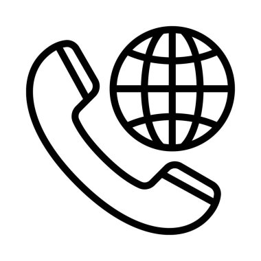 Telefon İnternet simgesi, vektör illüstrasyonu 