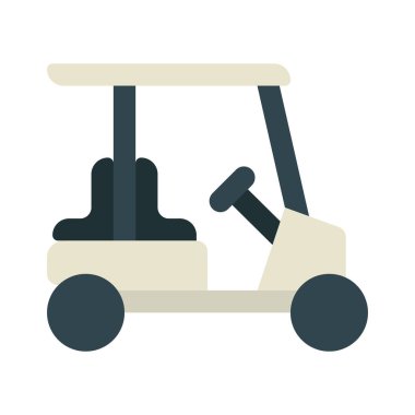 Golf Cart web simgesi vektör illüstrasyonu